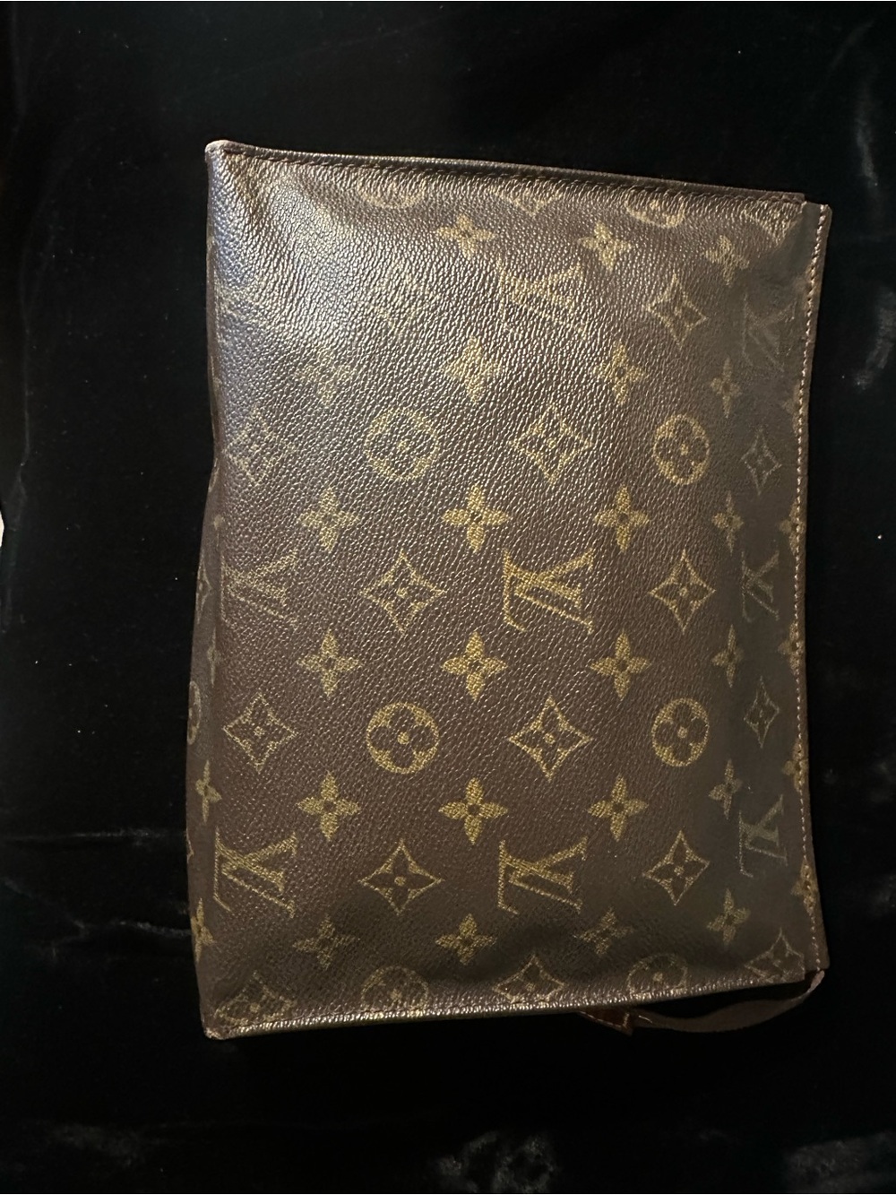 Louis Vuitton Monogram Canvas Toiletry Pouch in Brown and Gold